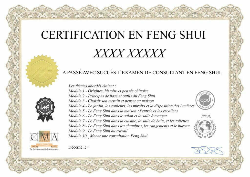Formation consultant Feng Shui formation magnétisme